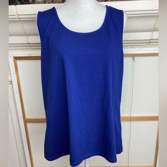 DC& Co. stretchy tank NWOT oversized between purple and royal blue - Picture 1 of 5